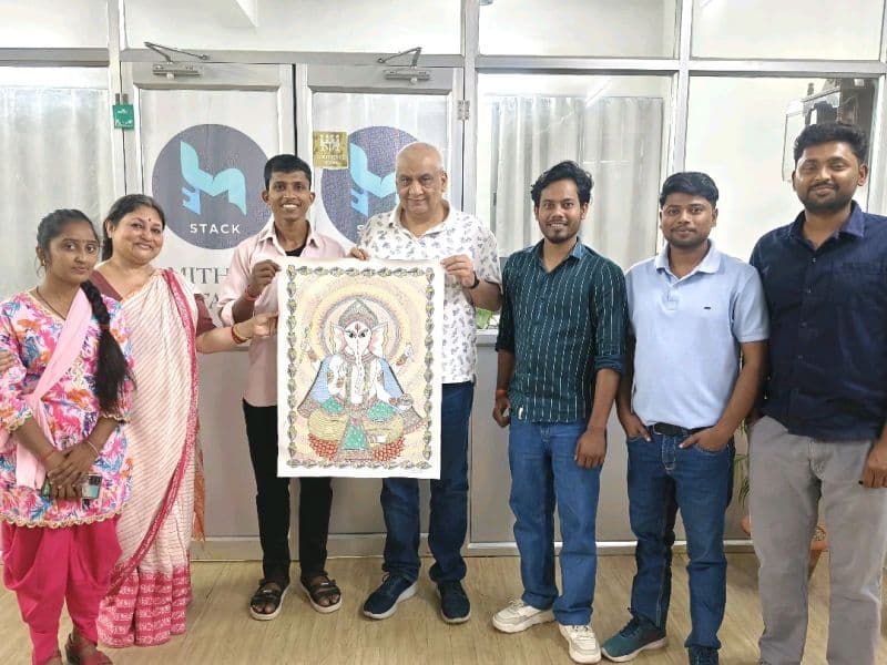 Visit of upcoming painter